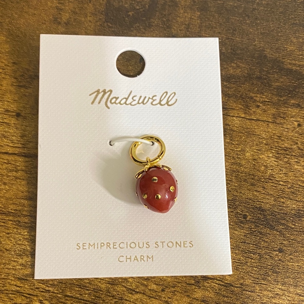 MWT MADEWELL Semiprecious Strawberry Charm - Picture 3 of 7